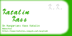 katalin kass business card